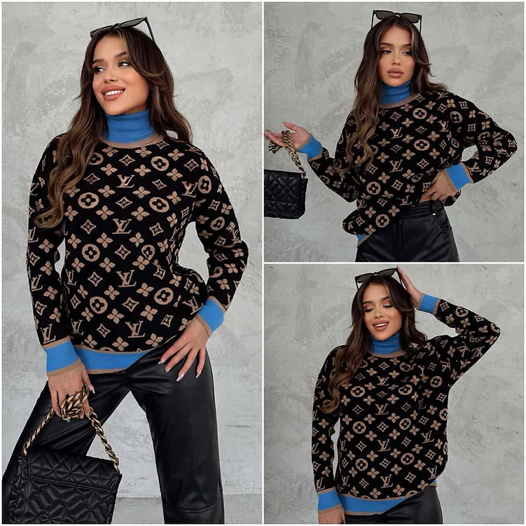 L fashion print sweater 0725042105