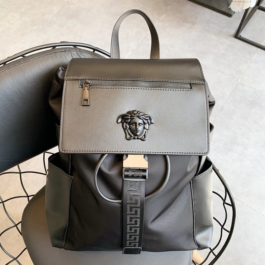 Luxury black men's large capacity backpack 1024061302