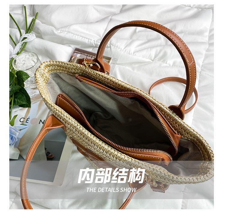 New Woven Vegetable Basket Bag Shoulder Crossbody Bag 1024041122