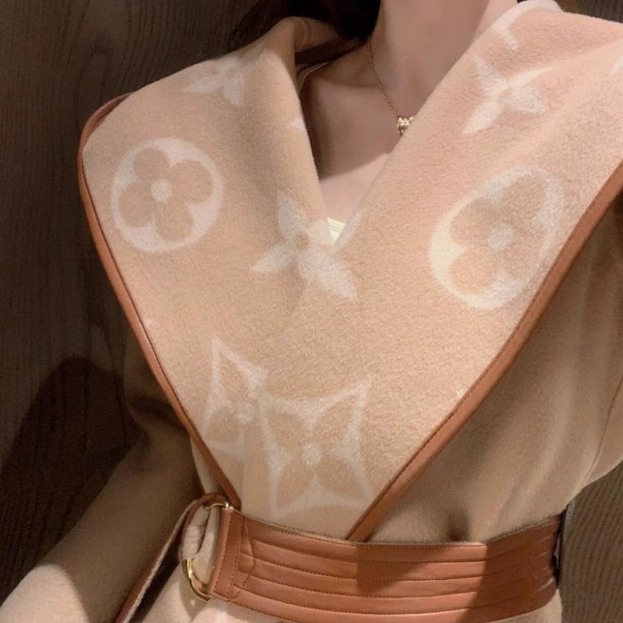New fashion mid length lace up woolen coat 1023112319