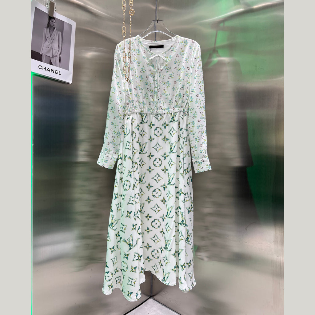New small floral dress(With waist chain) 1824050608
