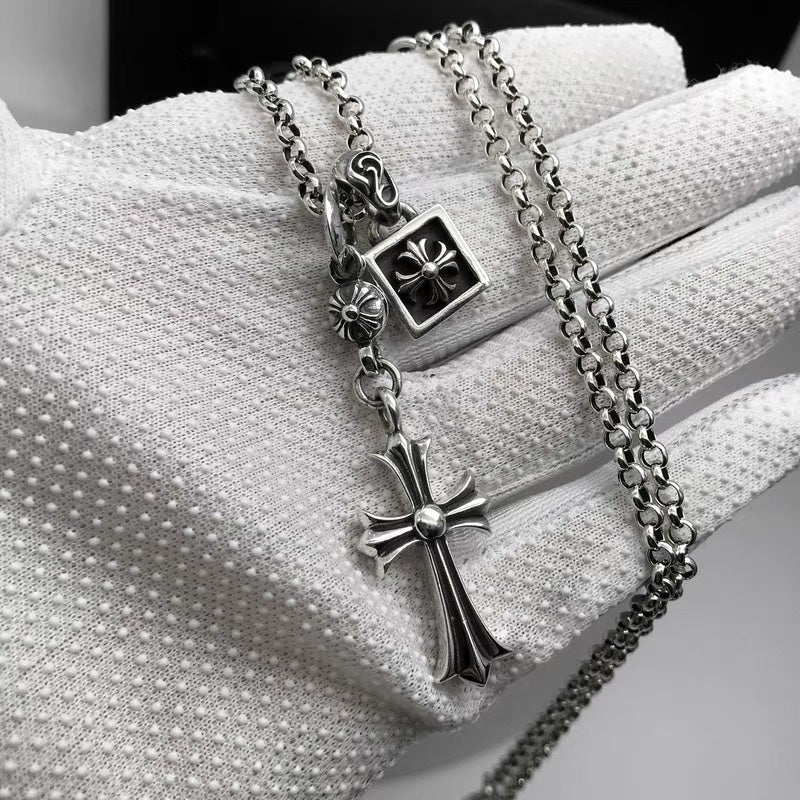 Unique Long Chain with Double Cross Pendants 1026061714