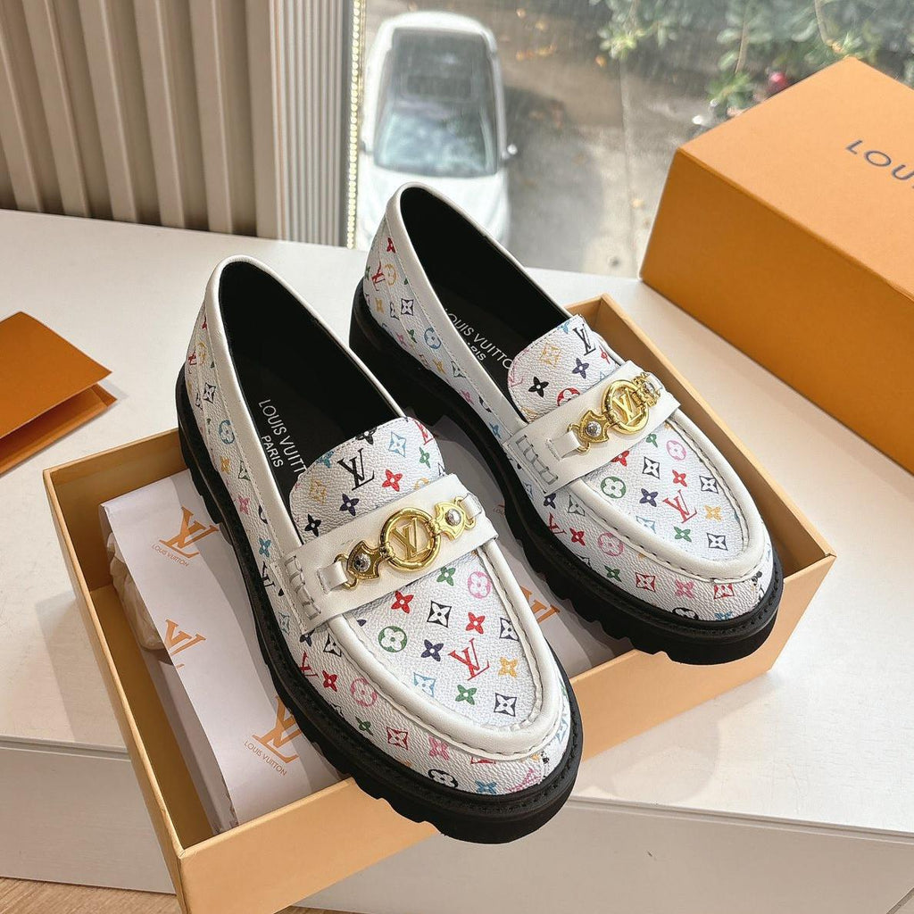 L loafers thick-soled leather shoes 0725031112