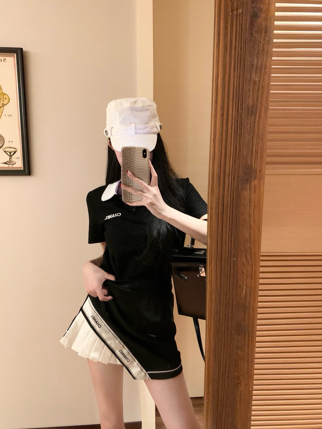 suit letter embroidery contrasting color polo collar short-sleeved T-shirt 0724050903