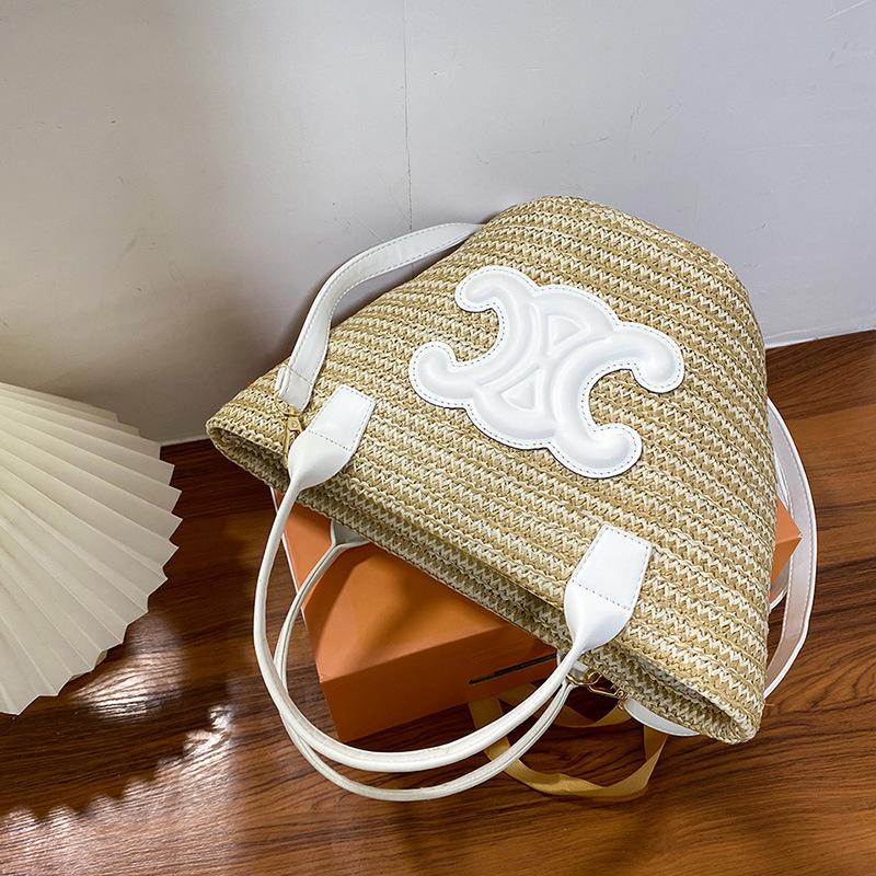 New Woven Vegetable Basket Bag Shoulder Crossbody Bag 1024041122