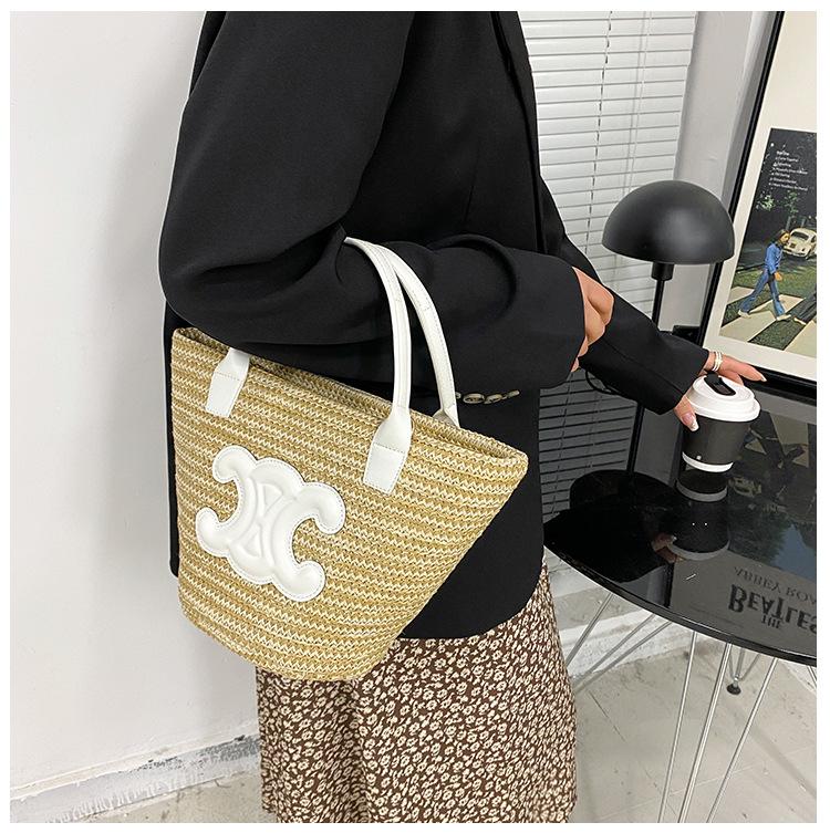 New Woven Vegetable Basket Bag Shoulder Crossbody Bag 1024041122