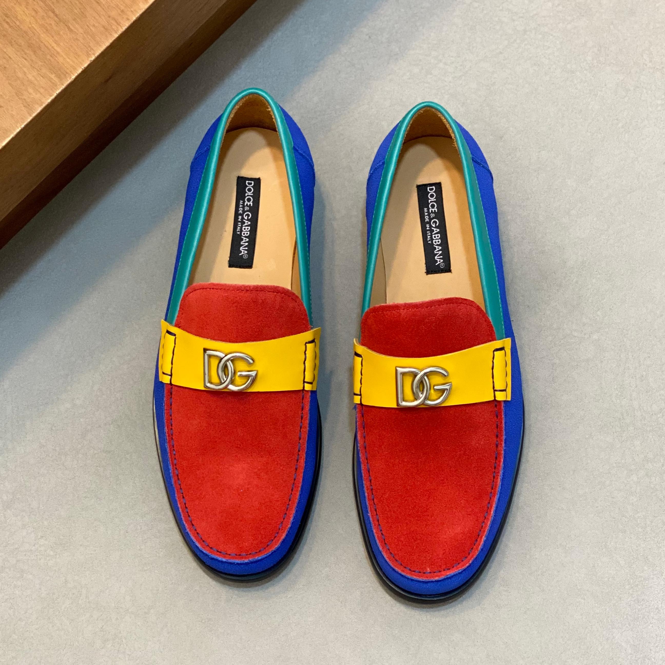 New stylish color-blocked casual loafers 0726041001