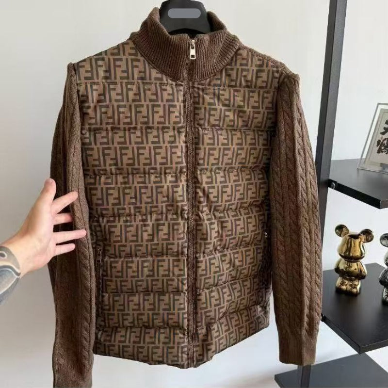 New Women's Full Print Patch Sleeve Puffer Jacket PD1326102614