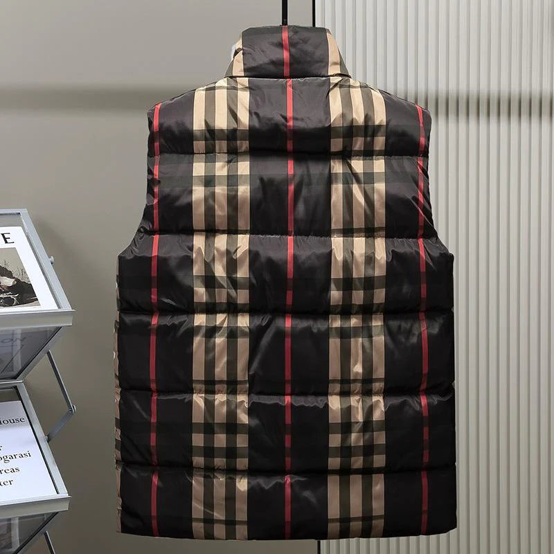 New fashion versatile plaid down cotton vest vest vest vest 1024010502