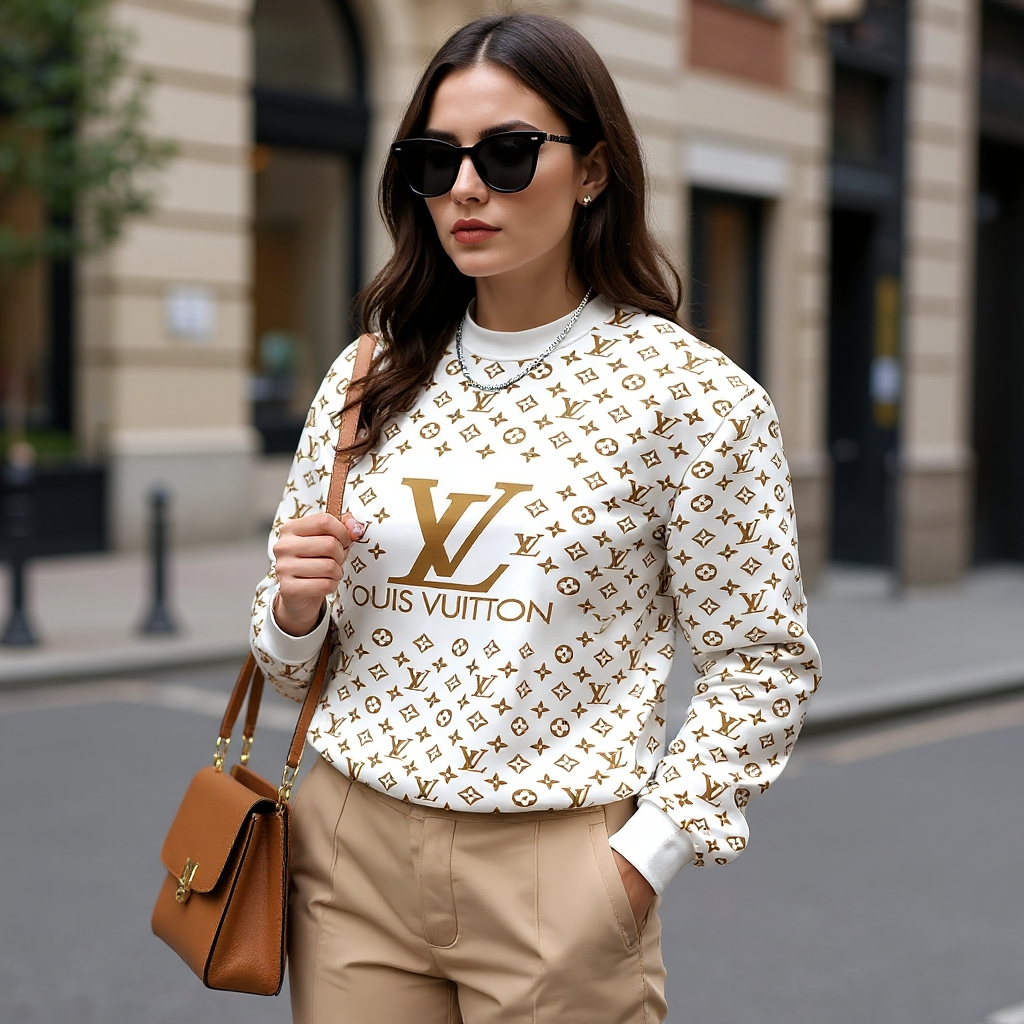 Round neck casual loose sweatshirt 3D0725110601