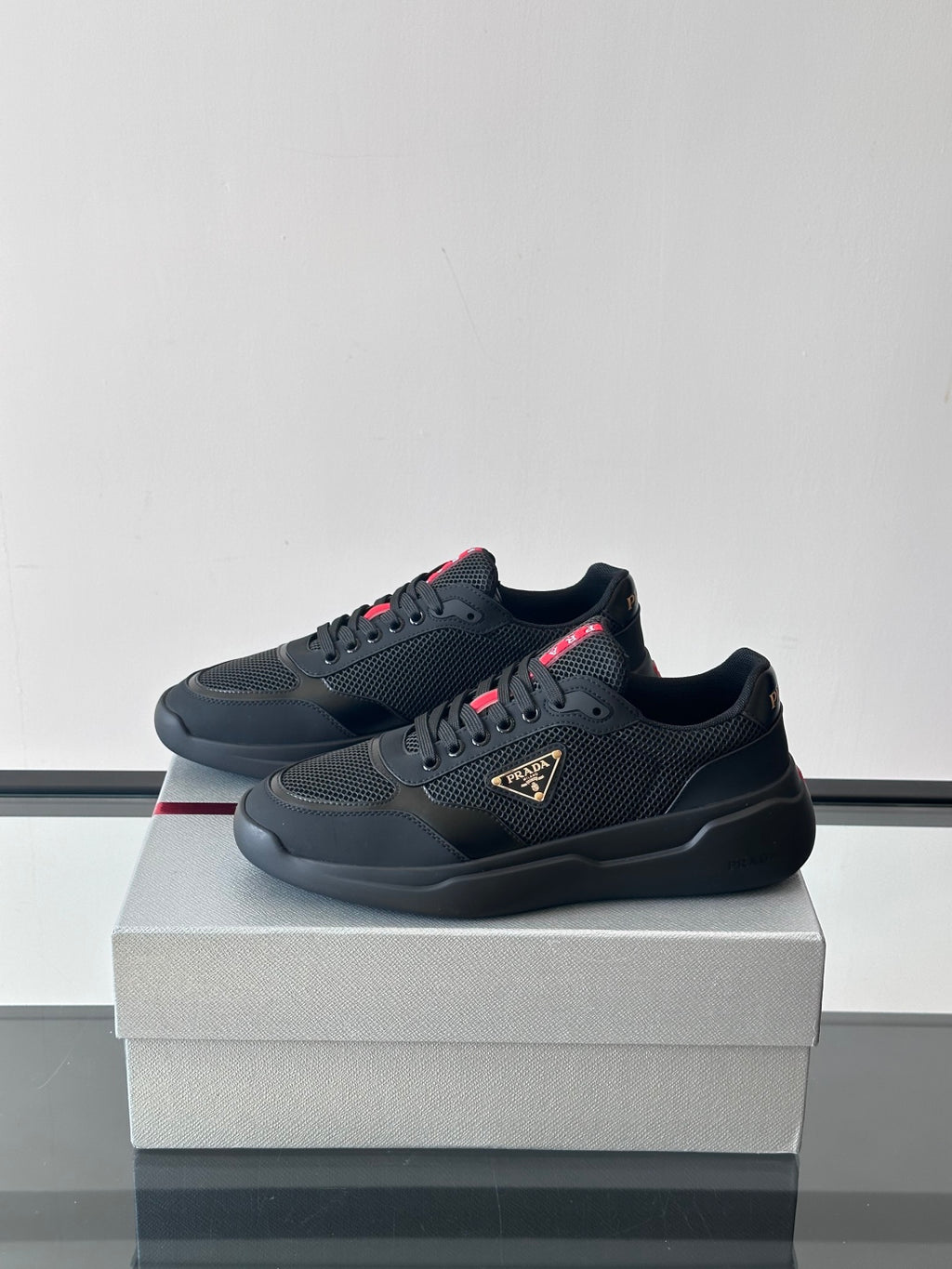 PR Mesh lace-up sneakers 0725061201