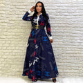 High-quality button-down shirt-style long skirt with stand-up collar and wide hem XC0823110603