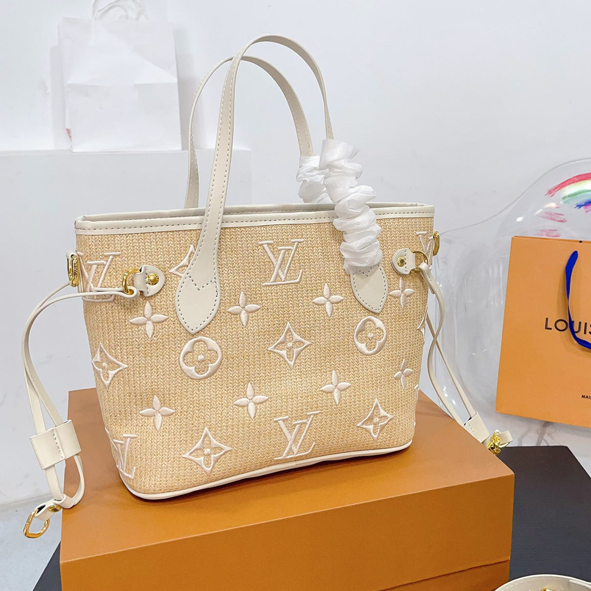 V fashion straw handbag 0724041133