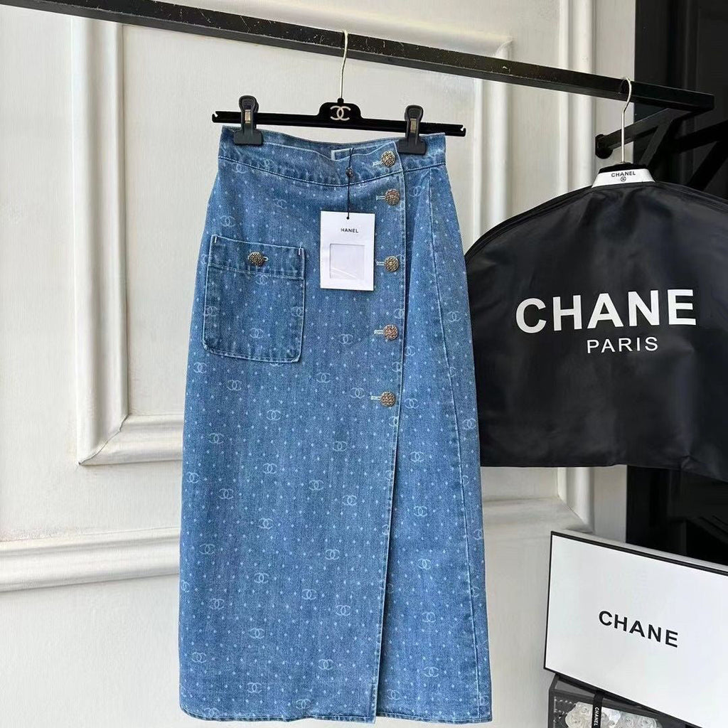 Fashion denim split skirt PD10052511