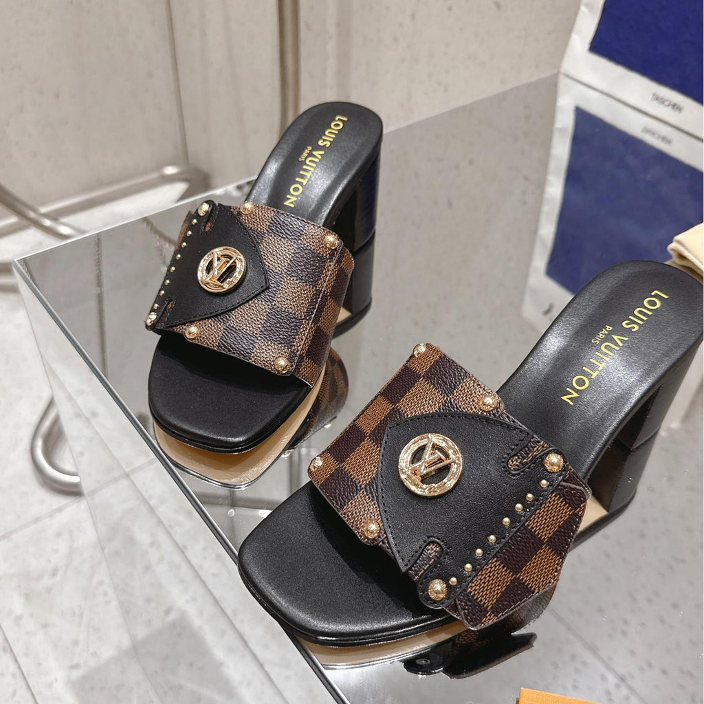 L new fashion thick heel slippers 0725040905