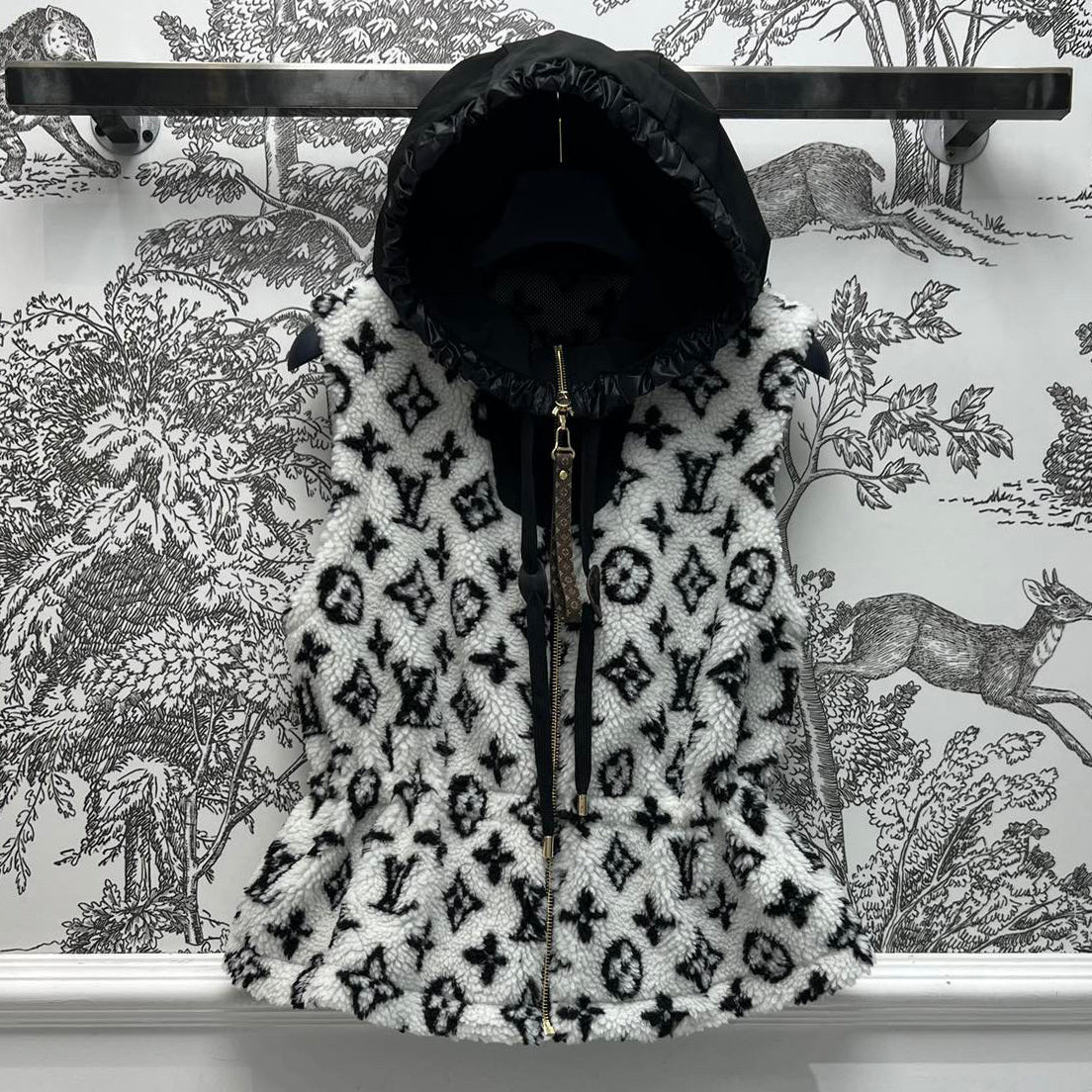 New fashion printed cashmere vest 1024101603