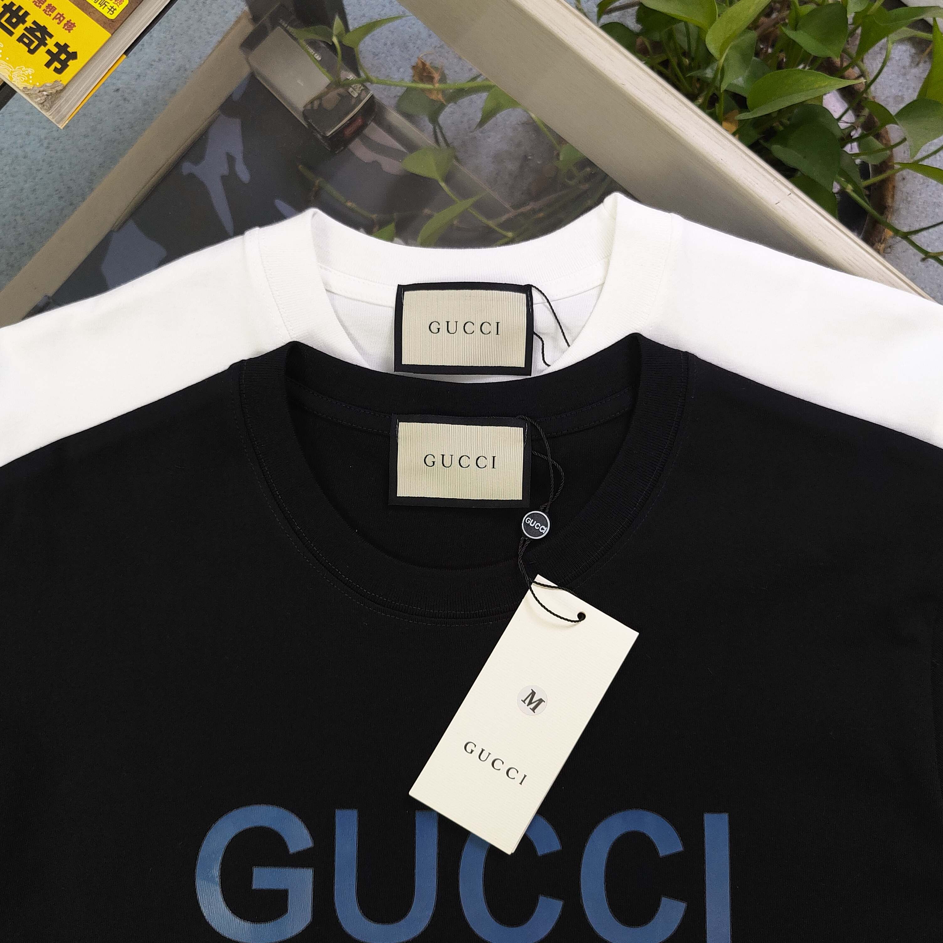 Letter print casual short-sleeved T-shirt for couples 1426013011