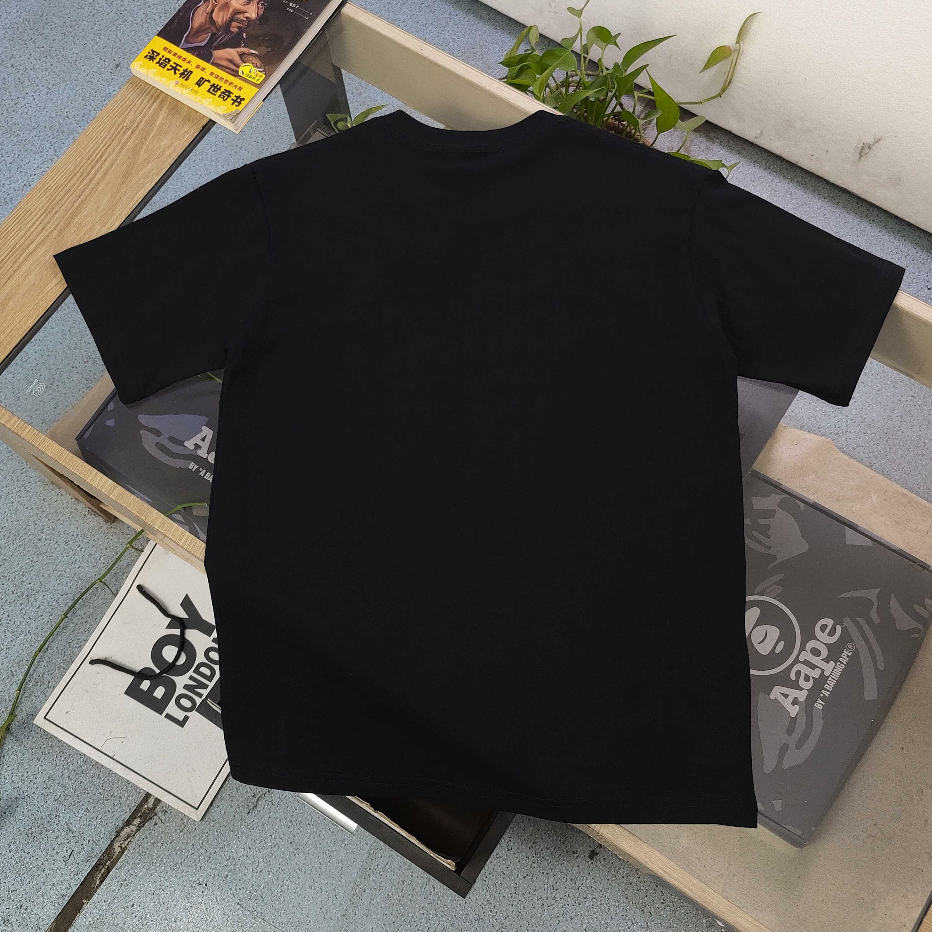 Letter print casual short-sleeved T-shirt for couples 1426013011