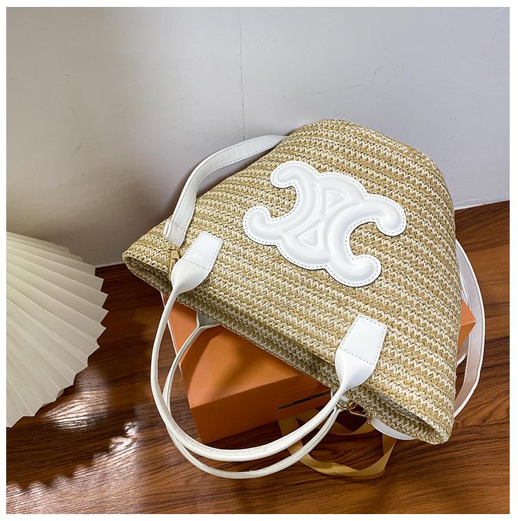 New Woven Vegetable Basket Bag Shoulder Crossbody Bag 1024041122