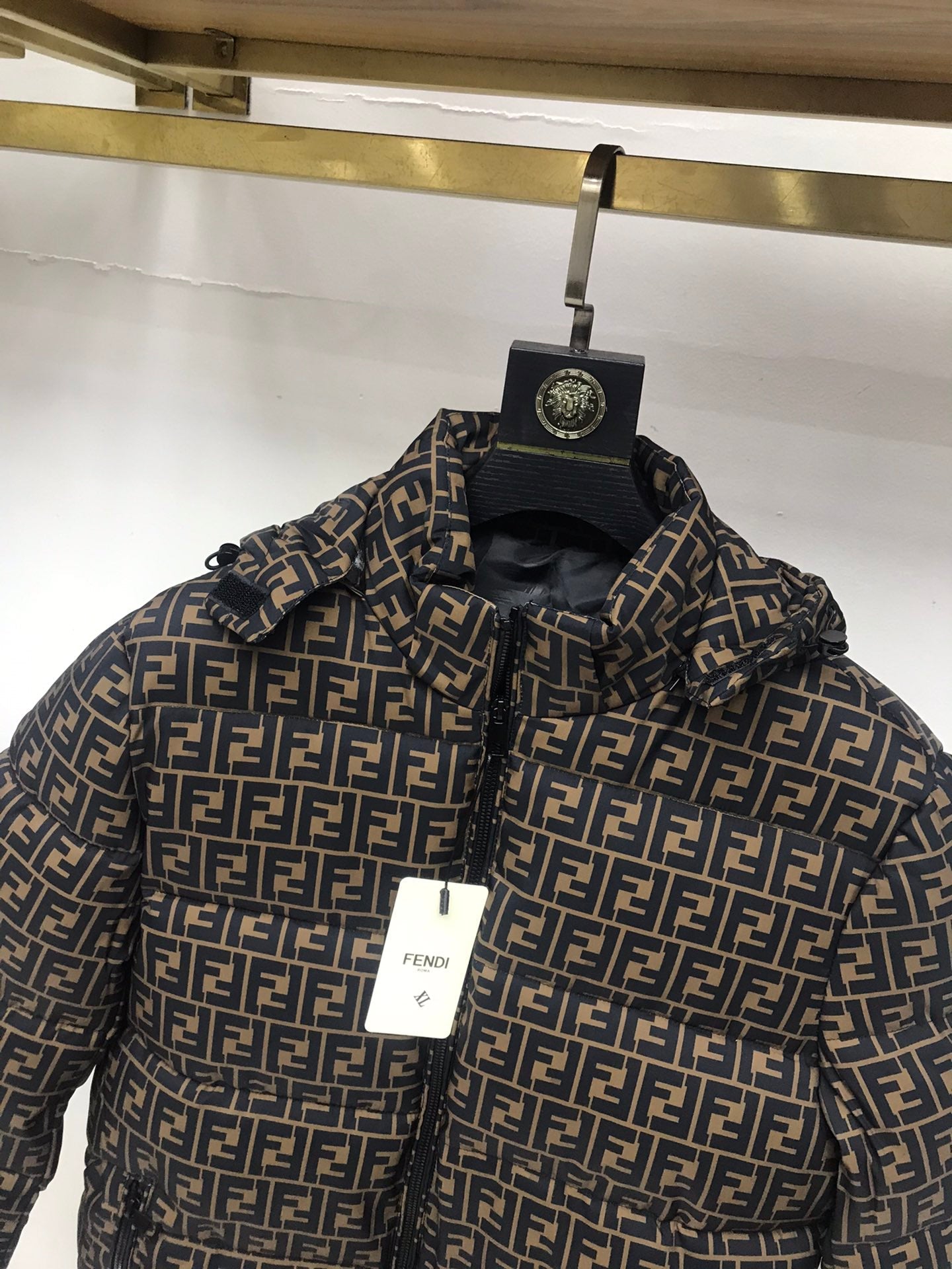 F All-Over Printed Thickened Warm down Cotton Jacket XC0823103003
