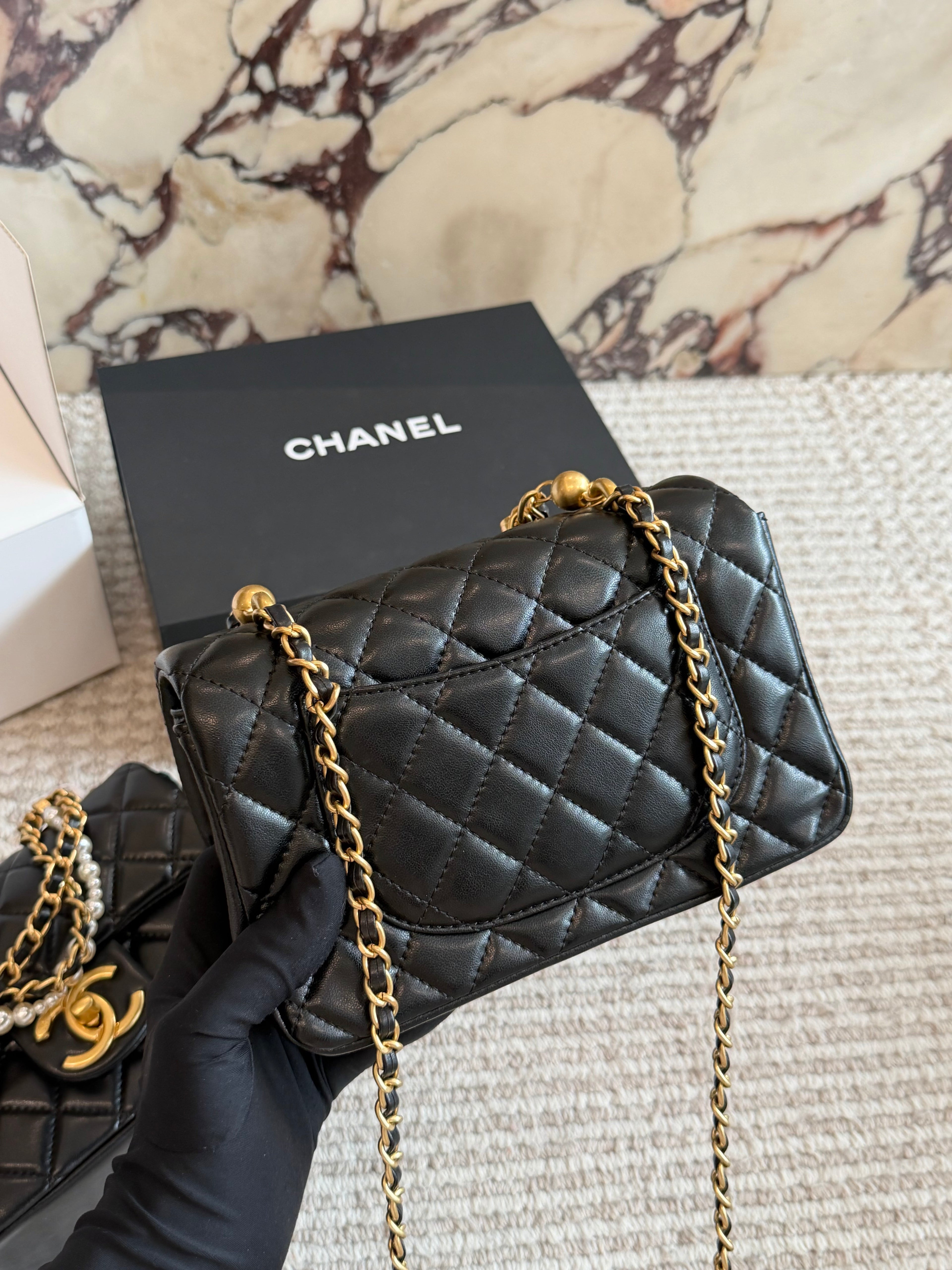 26SS New Women's Pearl Chain Bag 0726031007