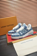 L trainer fashion denim print sneakers 0725032704