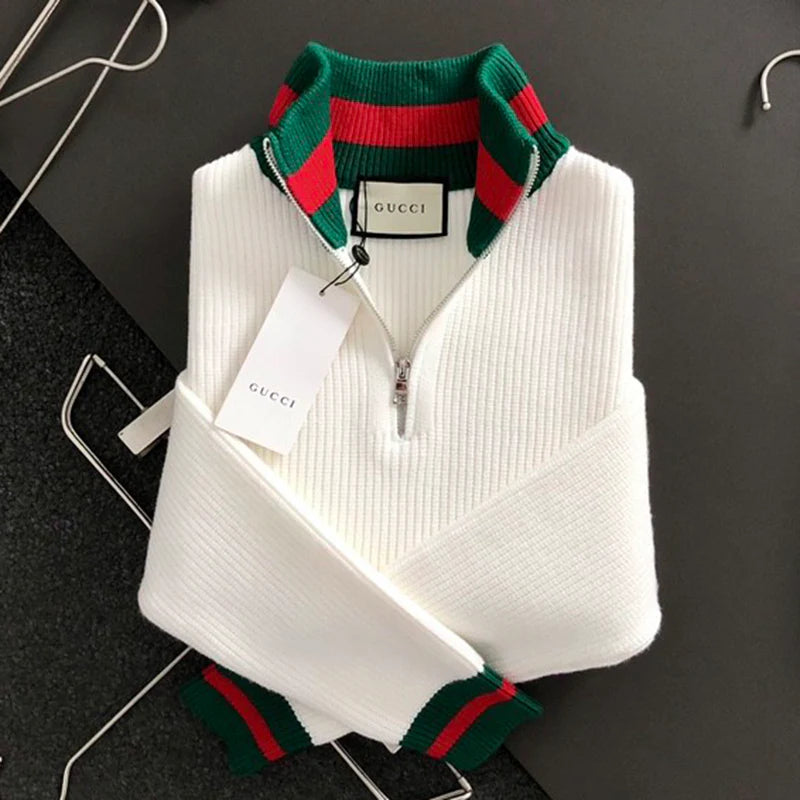New Red and Green Wool Pullover 1024101019