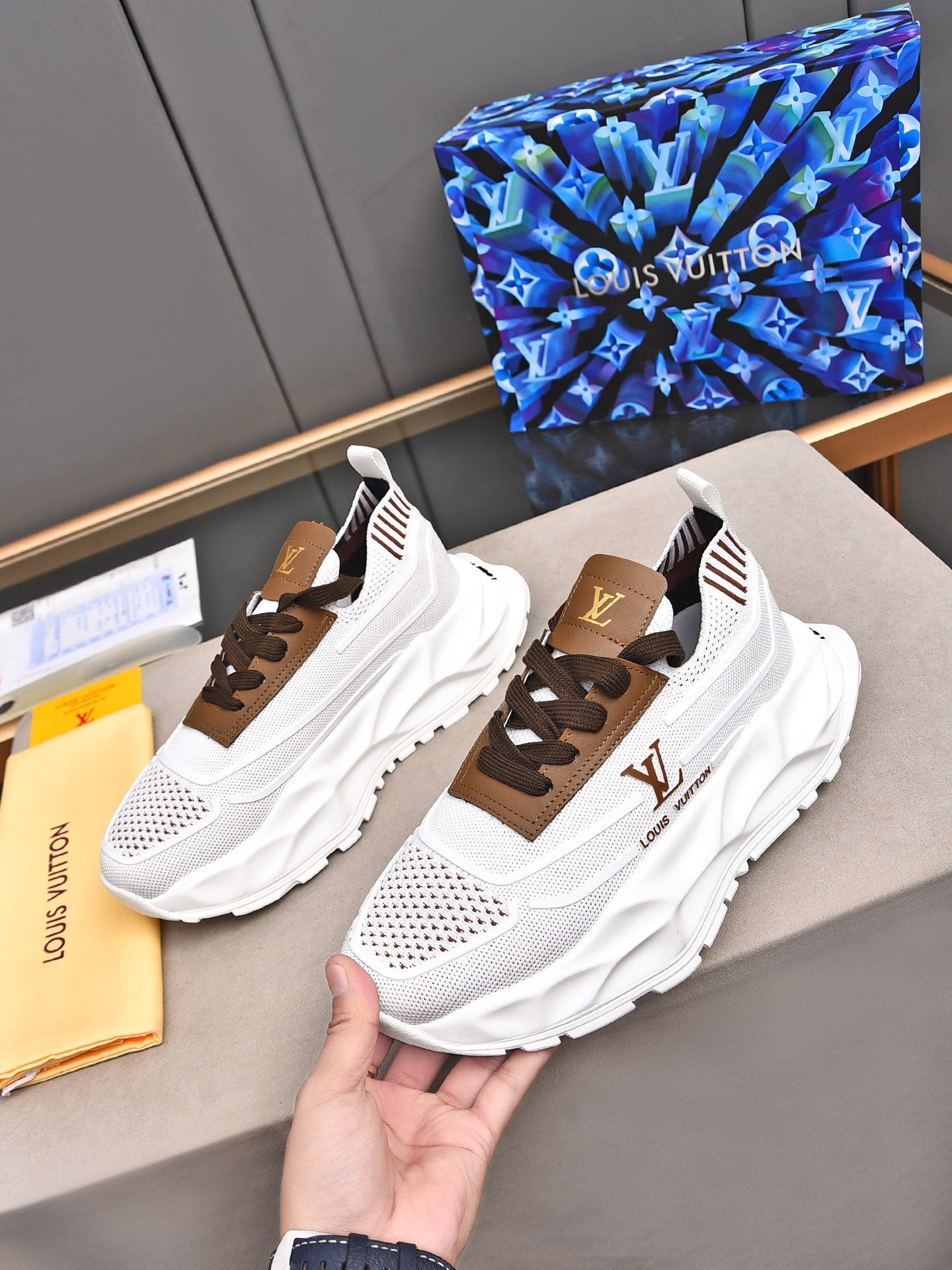 Men's Flyknit Elastic Rubber Sole Sneakers 0726030601