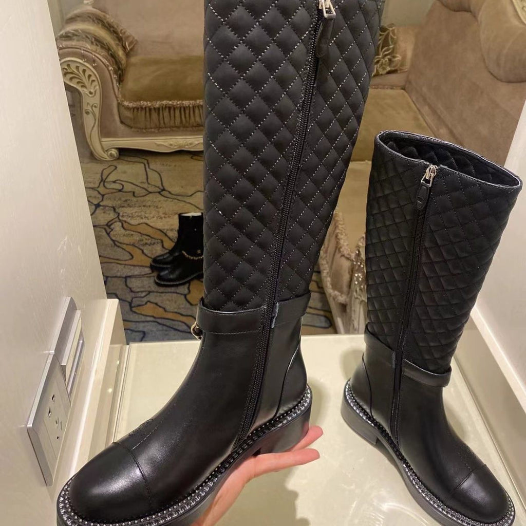 rhombus metal chain boots 1824092702