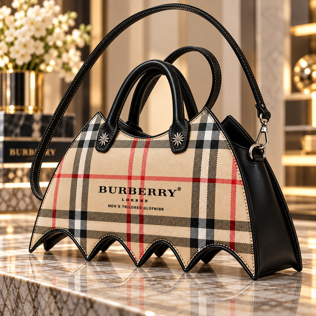 New Stylish Leather BBR Bat Handbag 3D1326101204