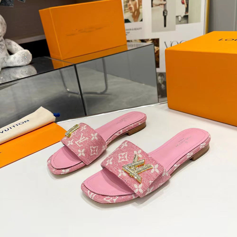 pink printed slippers 03213