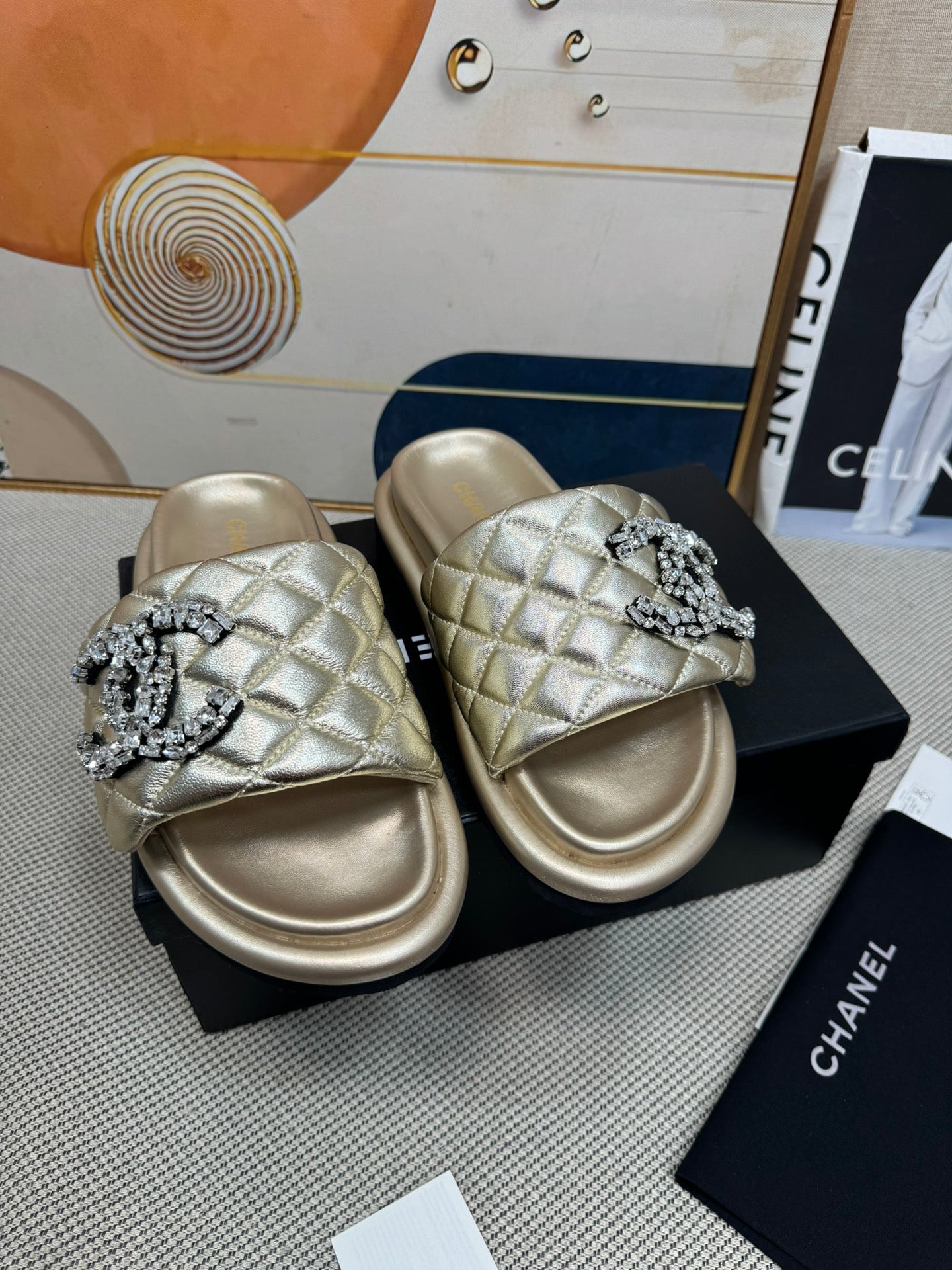 dopamine color thick-soled Velcro women's slippers 0724042705