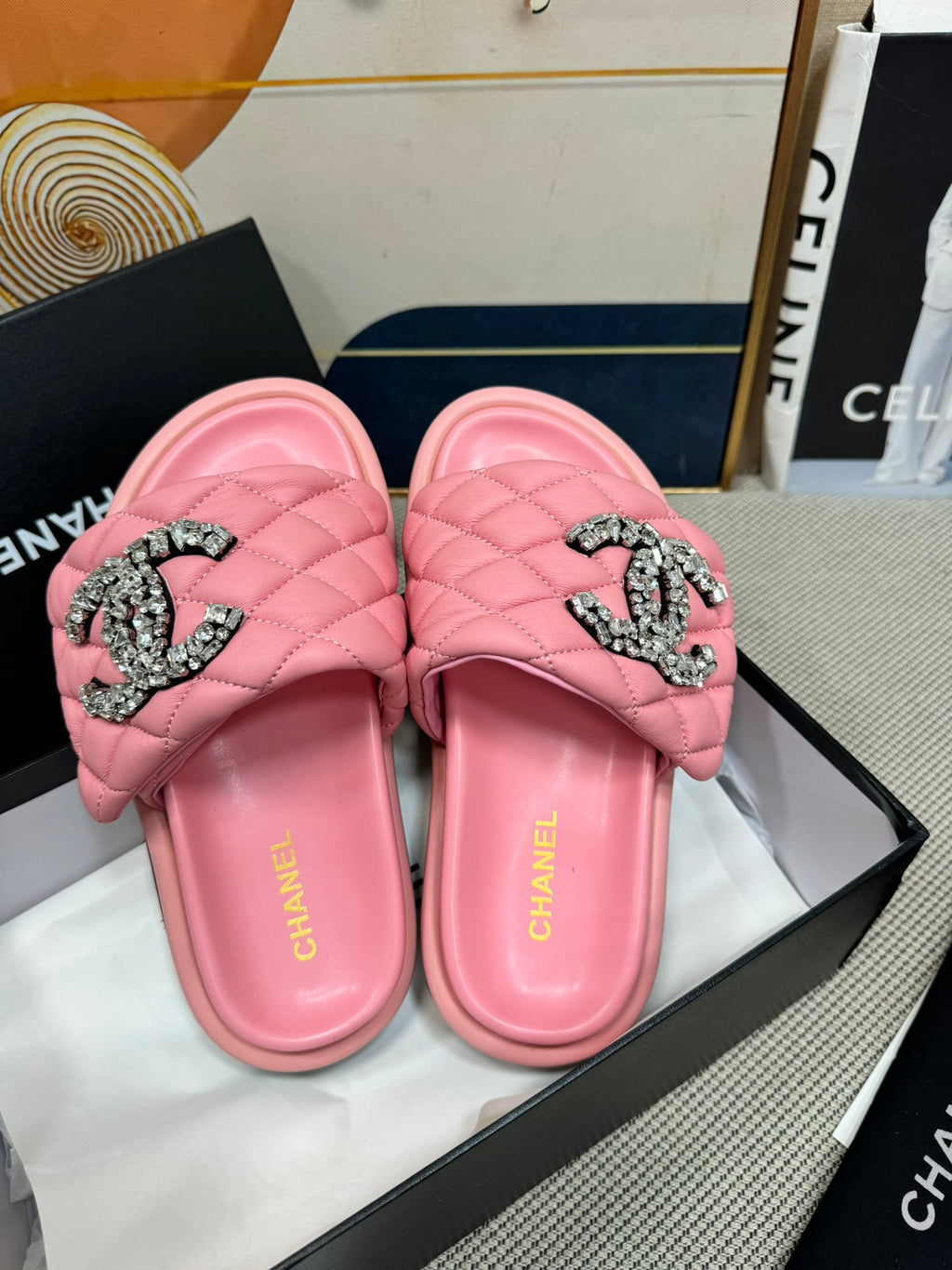 dopamine color thick-soled Velcro women's slippers 0724042705