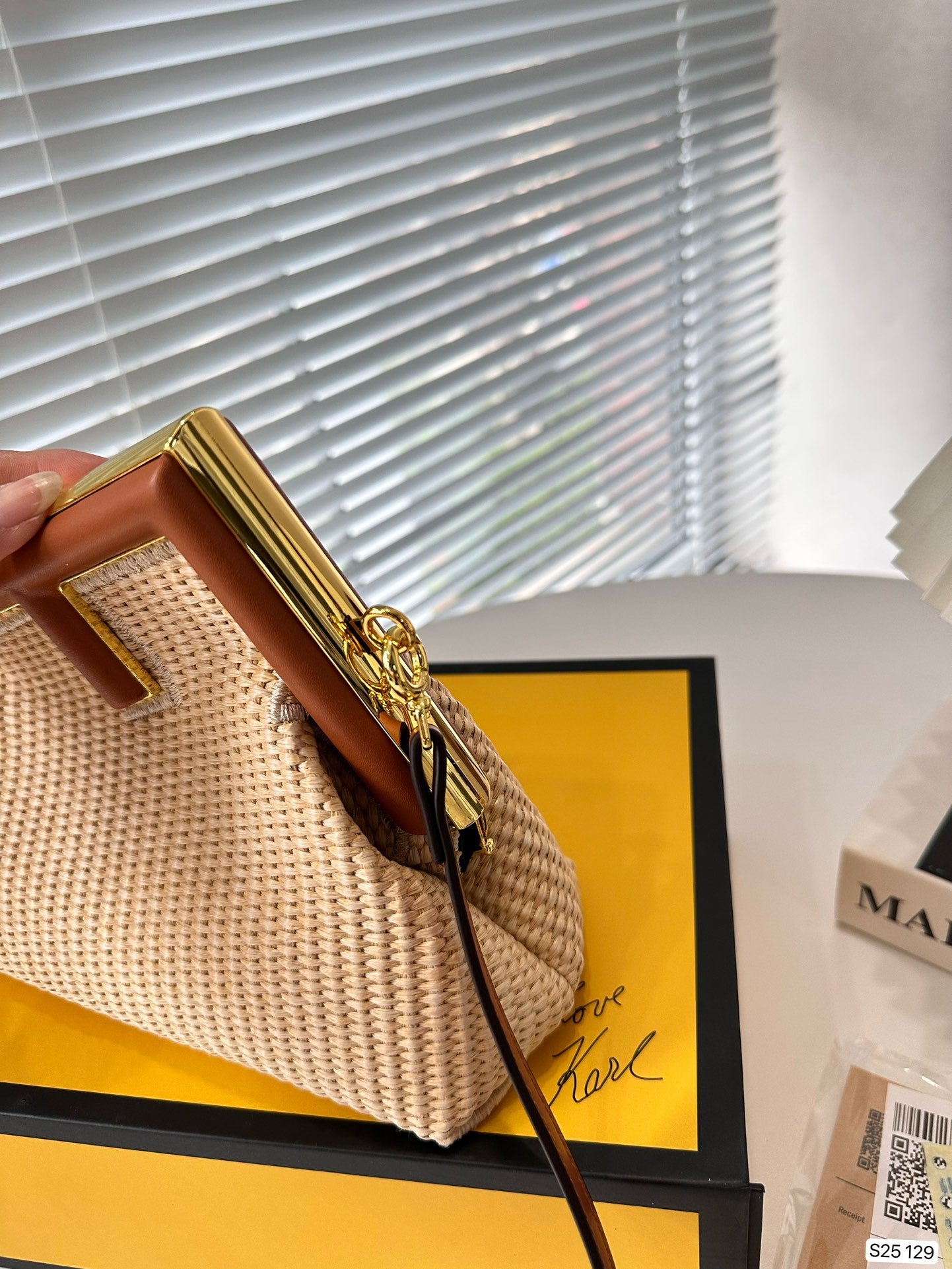 fashion F shape straw shoulder bag 0724041128
