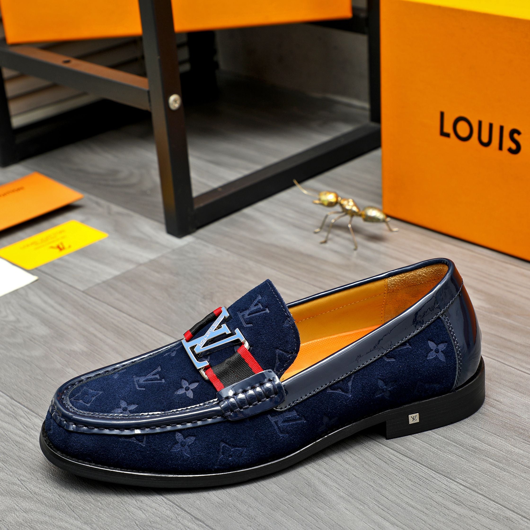 L suede printed cowhide upper leather shoes 0725073008