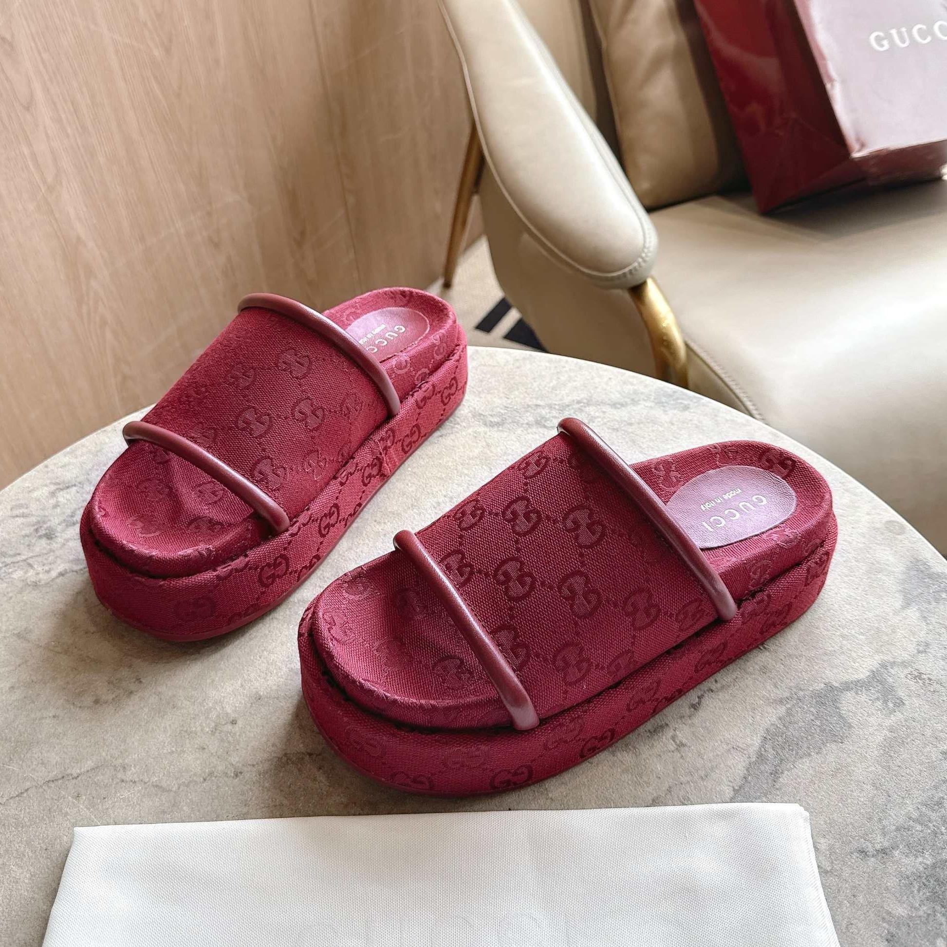 saddle buckle thick-soled slippers 0725101409
