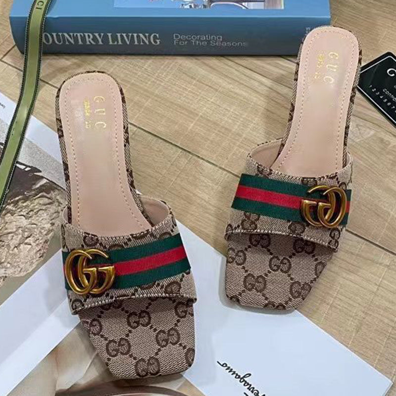 Fashion printed thick sole sandals PD10052622