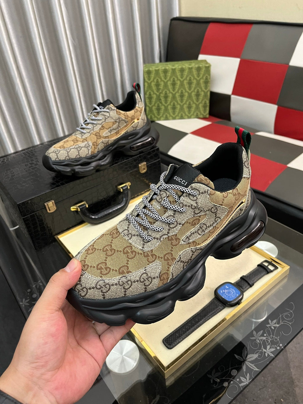 men's casual sneakers with print  0725102202