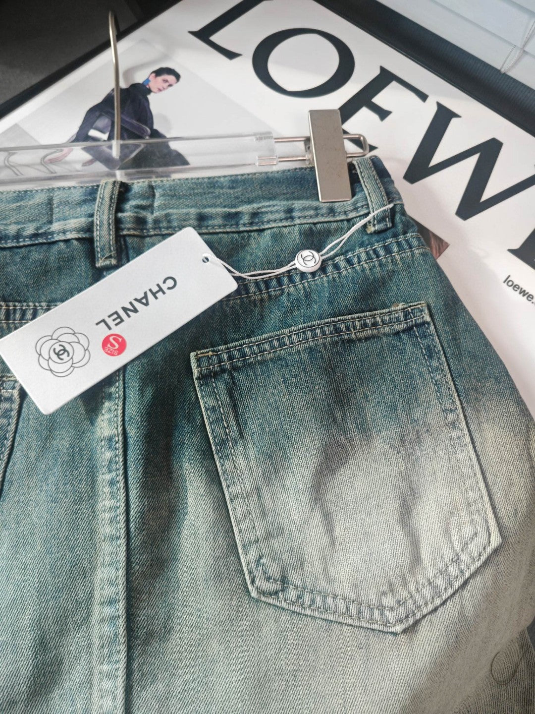 Letter embroidered classic denim skirt 0724050905