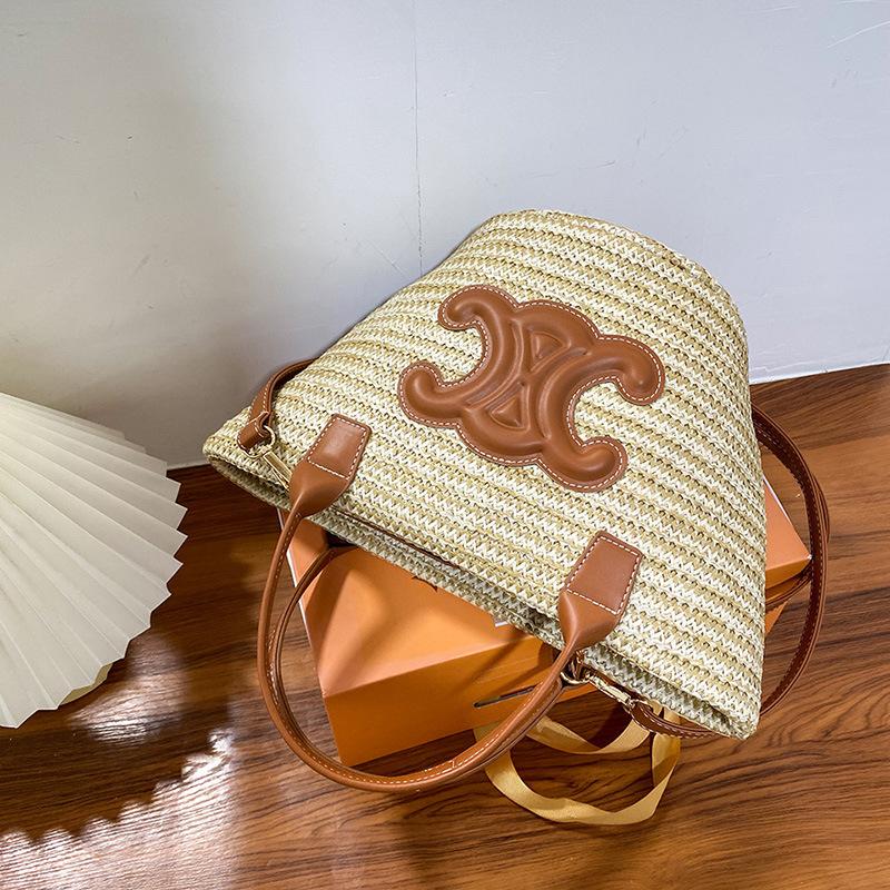 New Woven Vegetable Basket Bag Shoulder Crossbody Bag 1024041122