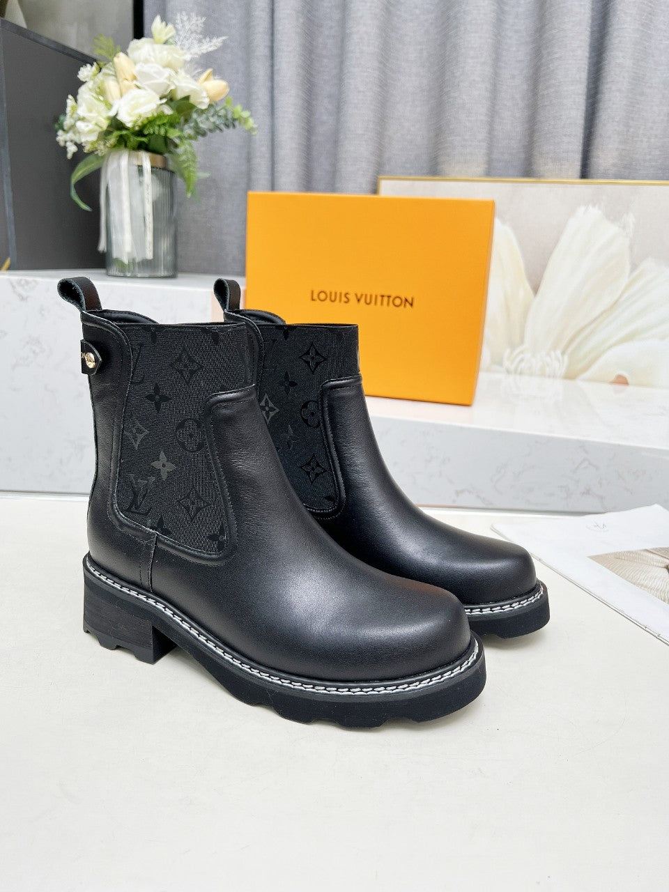 L classic printed women's boots 0725091602
