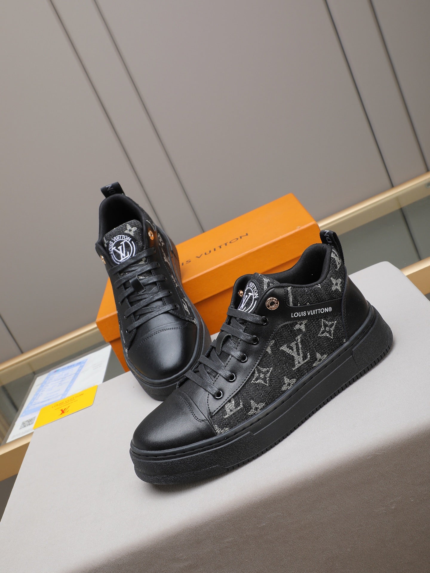 New printed men's high-top sneakers 0725121803
