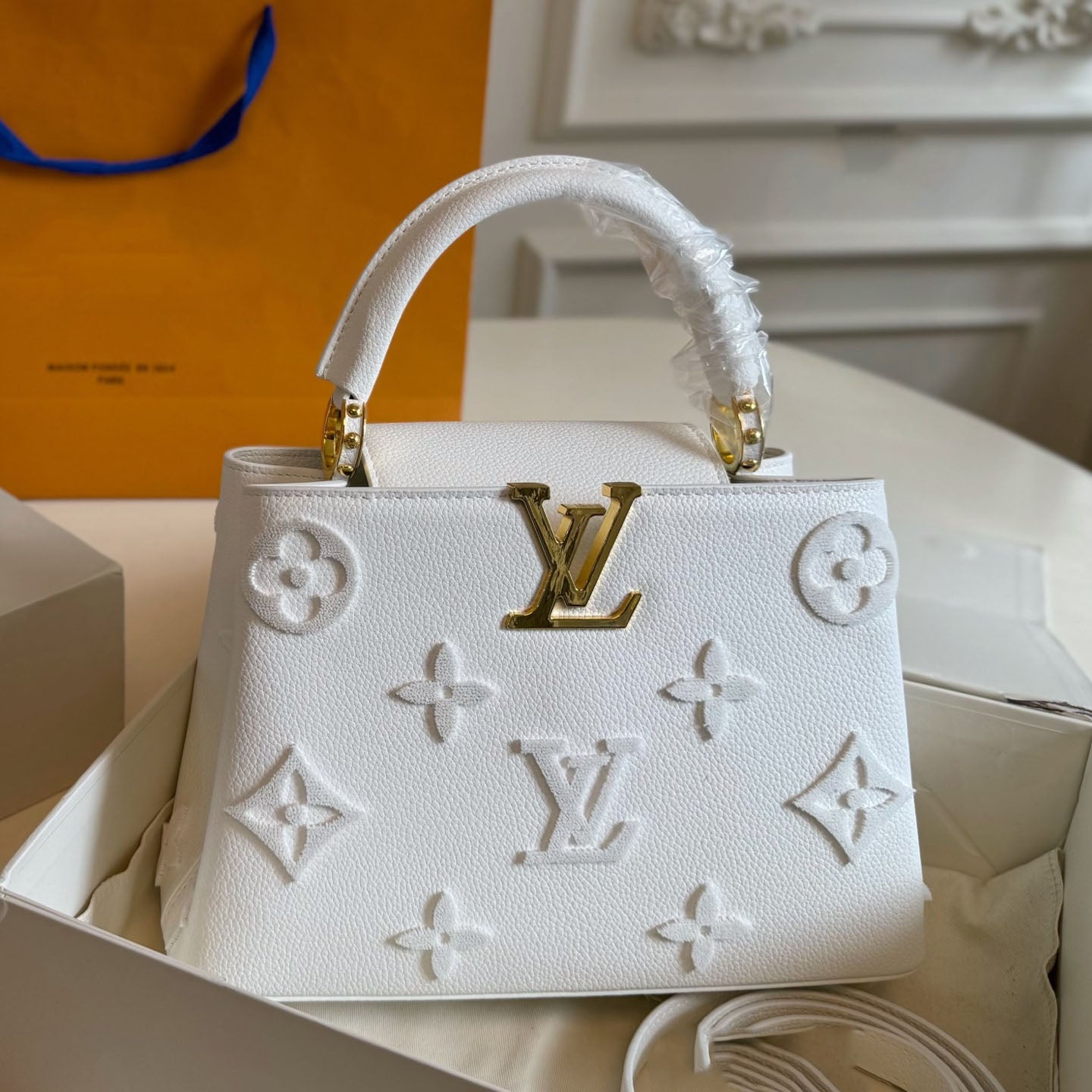 L three-dimensional flocking handbag 0725092301