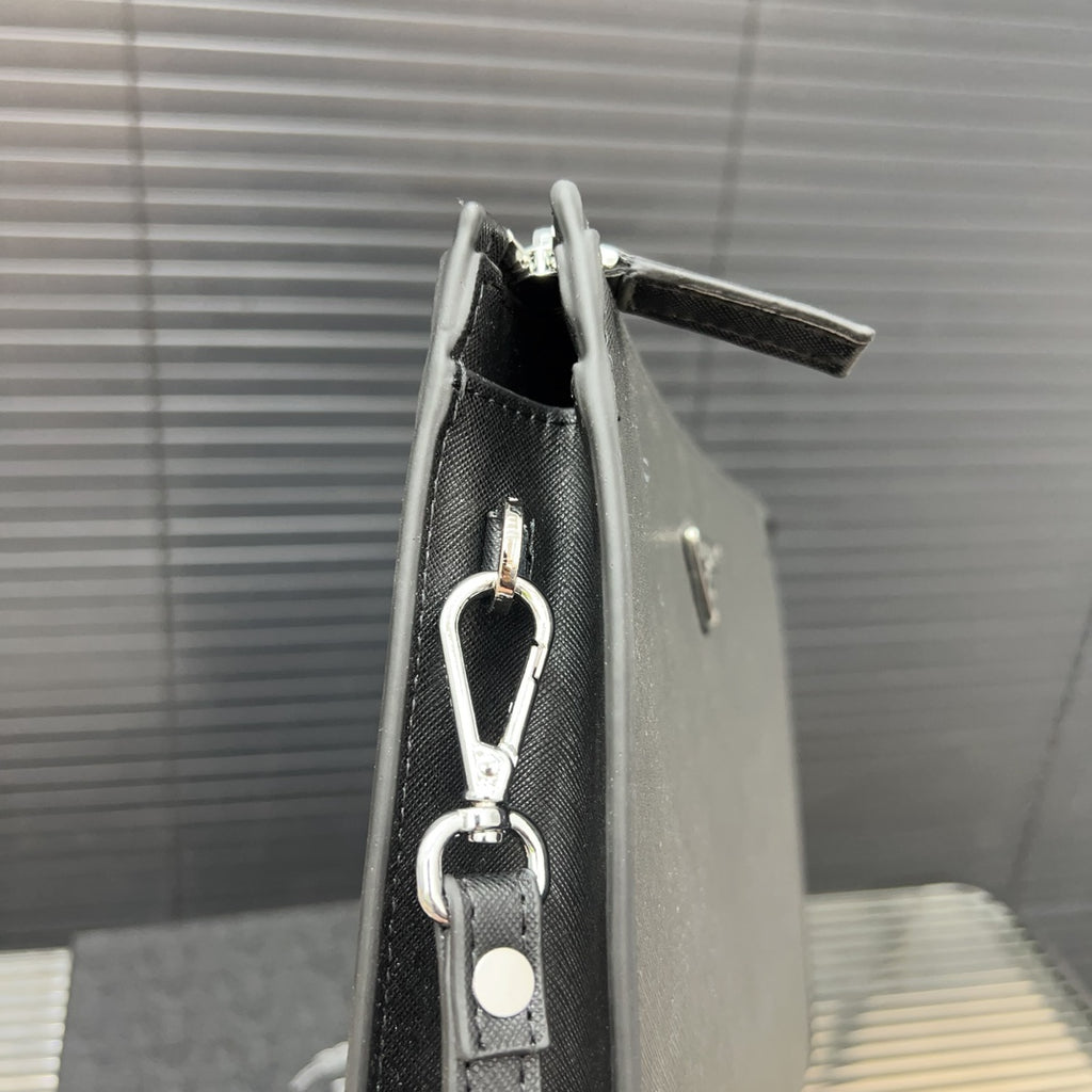P triangle logo clutch bag clip bag men's bag 0724101414