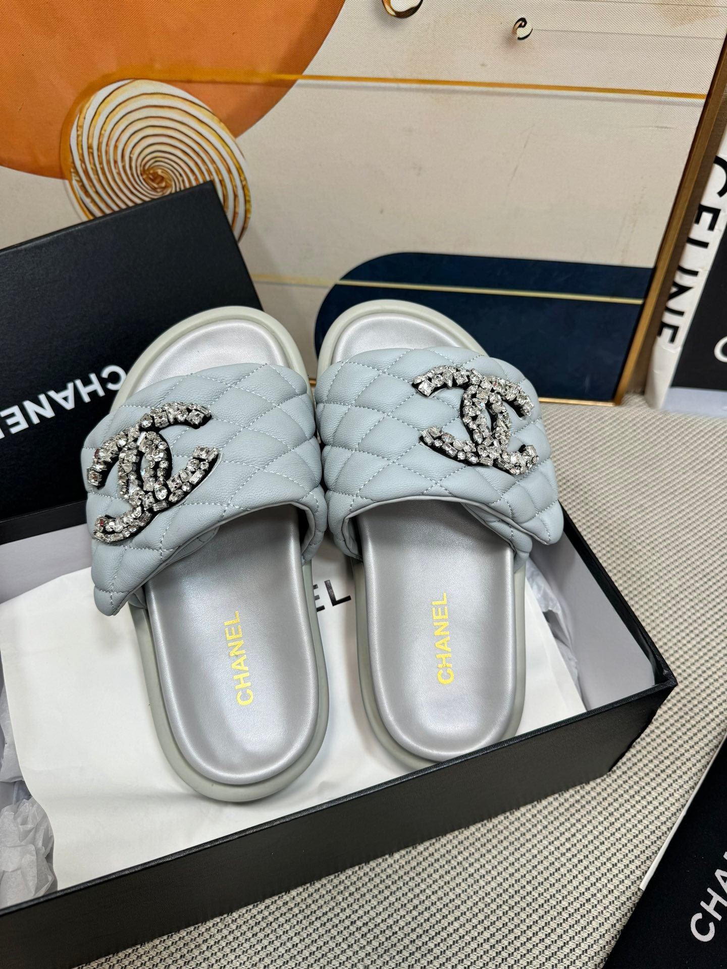 dopamine color thick-soled Velcro women's slippers 0724042705