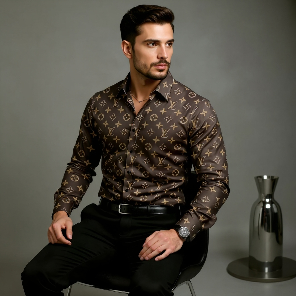 L printed shirt 3D0725102204