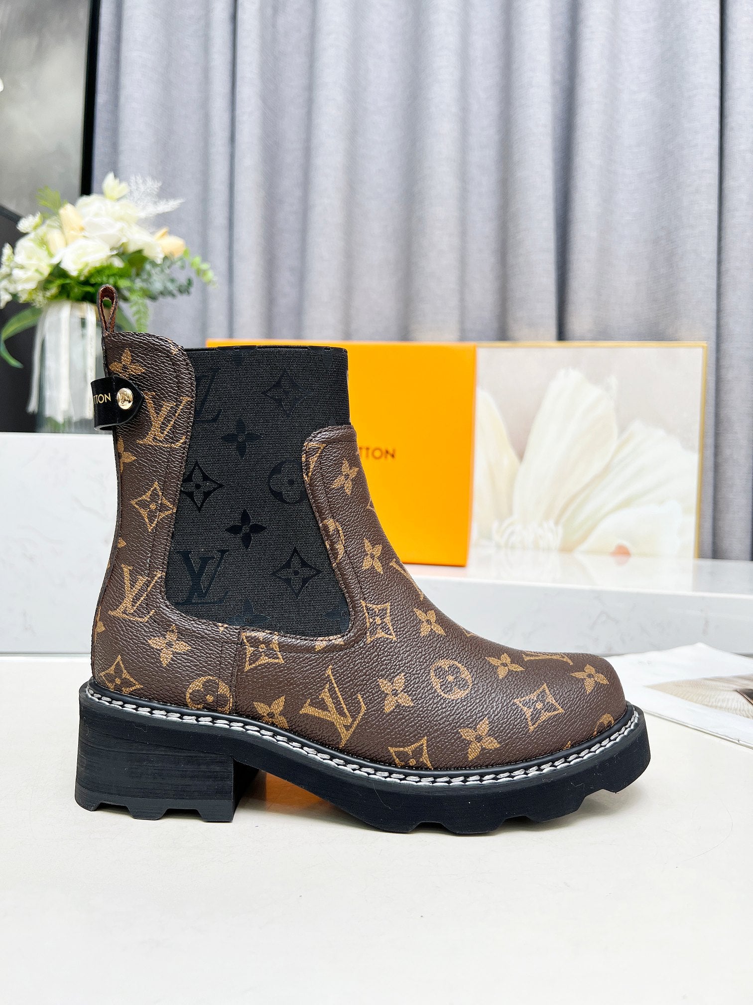 L classic printed women's boots 0725091602