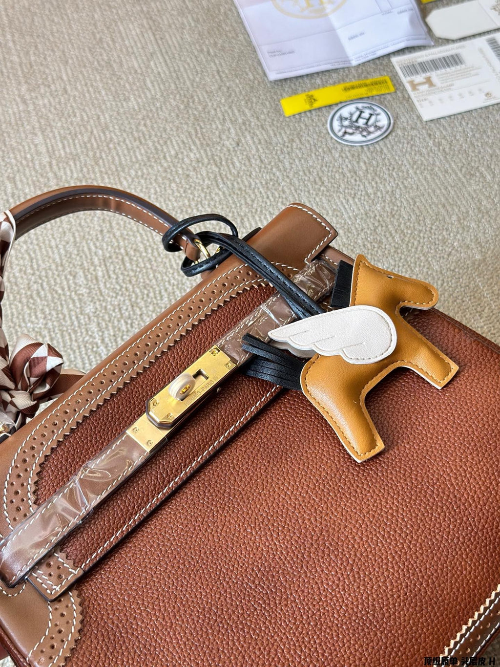 H Pure cowhide fashion Kelly bag 0724101019
