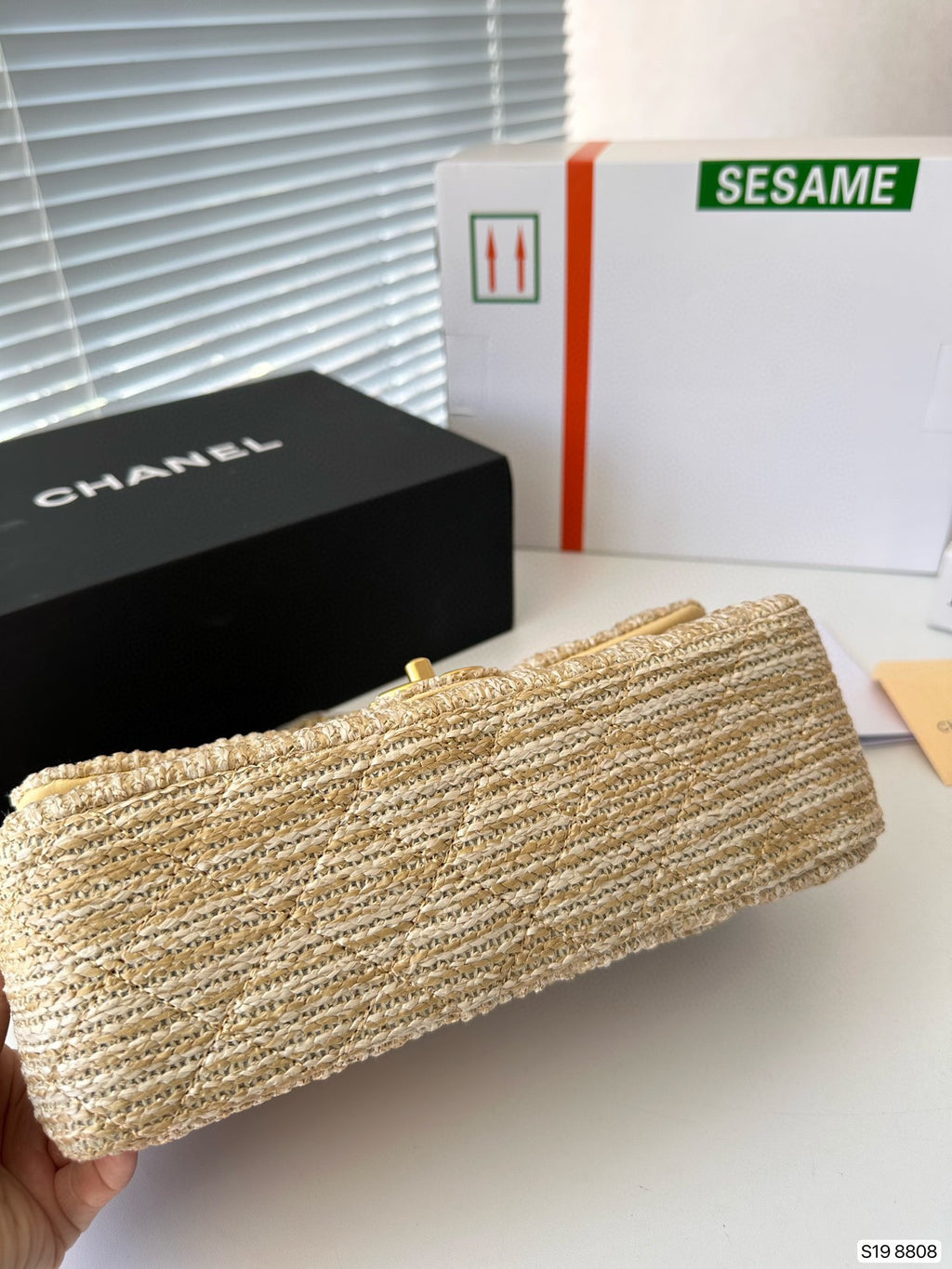 summer woven rhombus bag 0724041125