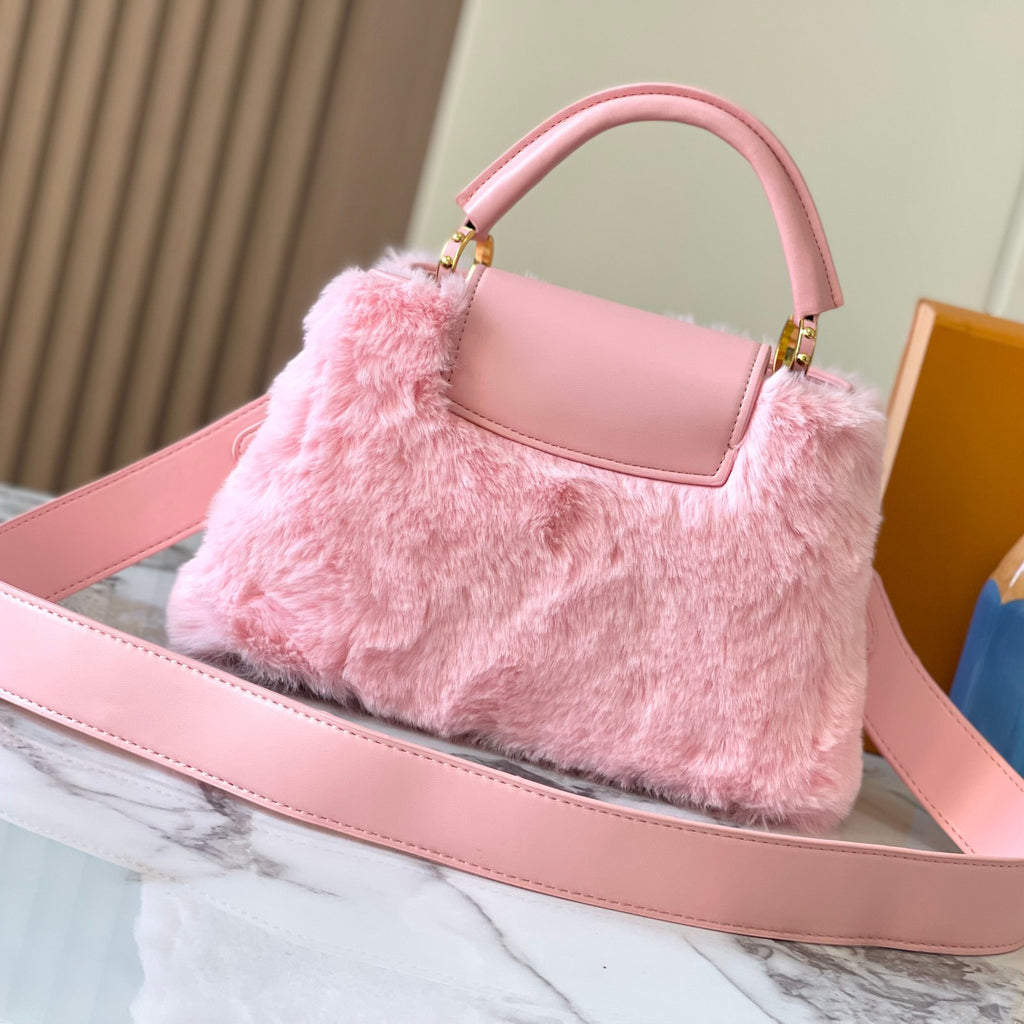 Luxurious mink fur shoulder and crossbody bag XC0723112701